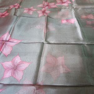 Grey Organza Saree