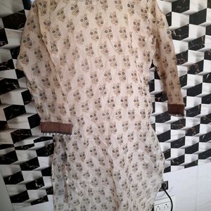 Cotton Kurta With Shrug