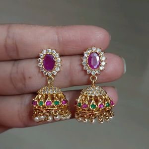 Evertrending Small Full Stones Jhumka. New