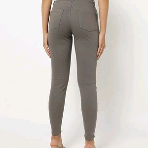 AJIO Grey Trousers For Women