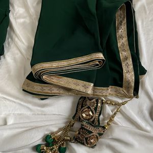 Green Sharara Suit Set With Dupatta