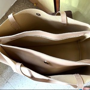 ☕ Classic Leather - Beige Tote Bag