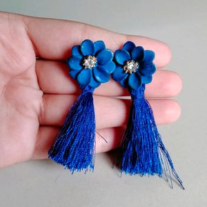 Earrings With Matching Saree Pin