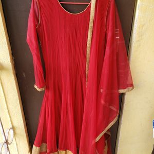 Maroon Heavy Anarkali Suit.