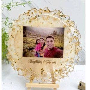 Handmade Resin Photoframe With Rose Petals