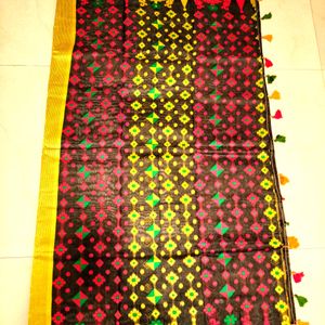 Brand New Meenakari Taant(Cotton) Jamdaani Saree