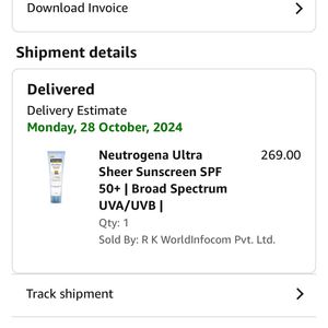 Neutrogena Ultra Sheer Sunscreen SPF 50+