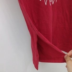 Red Long Length T-shirt For Women