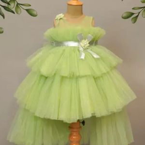 Party Frock Gown Green Kids