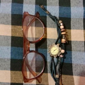 Combo Of Watch & Glass