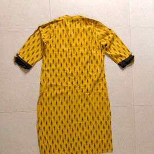 New Mustard Yellow Kurta - L