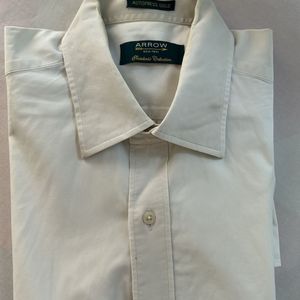 40 Cm Arrow Cotton White Full Sleeves Shirt