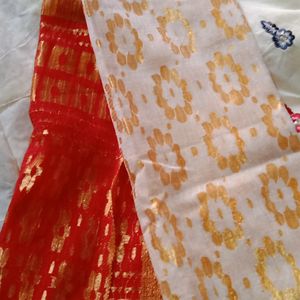 Chicken Work Kurti Lacha Set