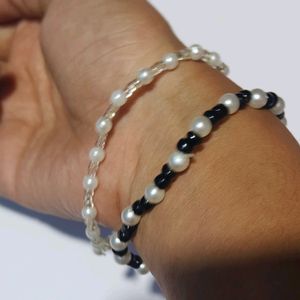 Two Pearl And Beads Bracelet