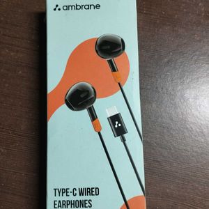 Ambrane Type C Wired in Ear Earphones