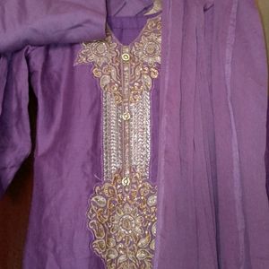 Purple kurta set