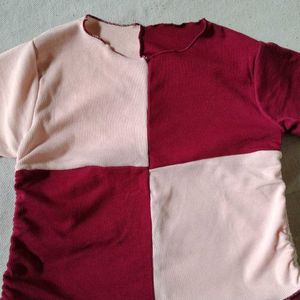 Half Sleeve Fitted Cotton Hosrey Top