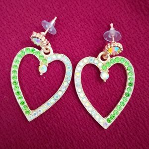 4 Pair Of Heart Shaped Earings.