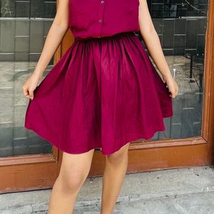 FLASHSALEWine Flowy Dress