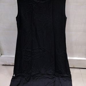 Black A Line Sleeveless Kurti