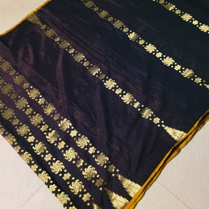 Copy brown colour Banarasi Silk full Zari Saree