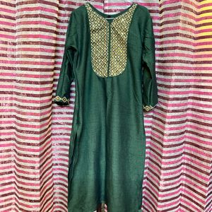 Beautiful Embroidered Silk Kurta