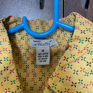 Mustard Ochre Printed Shirt