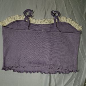 Lavender Bow Top Size: XL