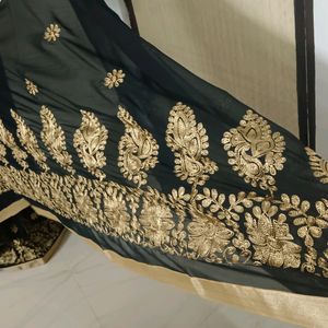 Black Embroidery Saree