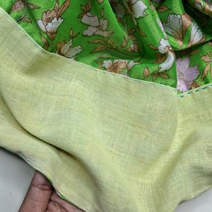 Floral Printed Silk Saree