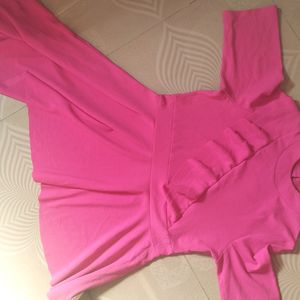 Pink Asymmetrical Topwear /XXL