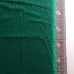 Glass Threads Work Saree