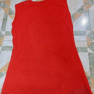 Sleeveless Red Top