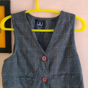 Checkerd Vest Jacket