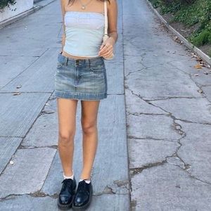 Denim Mini Skirt From Savana