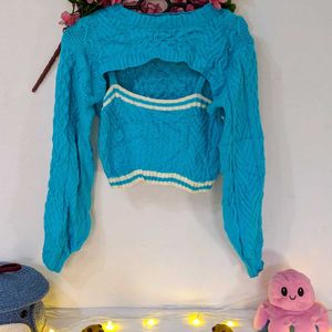 Cyan Blue Sweater