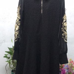 Black N Gold design Dress