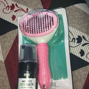 Pet Brush And Shampoo Combo