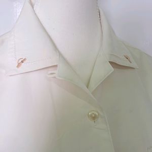 Cream Embroidery Shirt