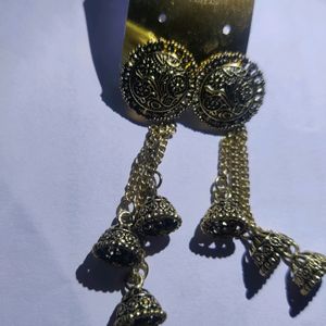 Oxidised Gold Plated Earrings