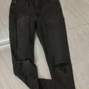 Ripped Skinny Jeans Women (Black)