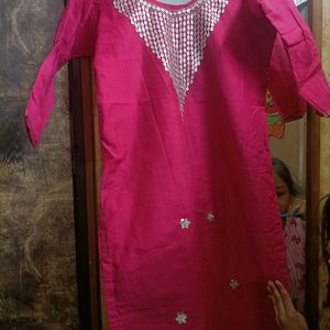 New Gotta Patti Work Chanderi Silk Kurta