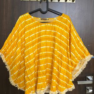 Yellow Shrug Top