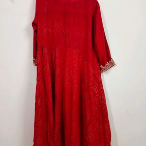 Rajasthani Red Anarkali Kurta Set