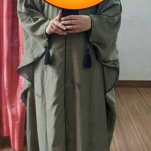 Beautiful Olive Color Kaftani Abaya New