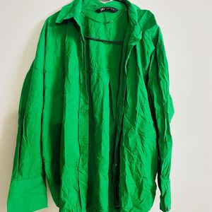 Zara Green Oversized Shirt