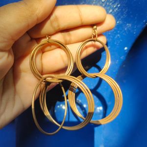 Elegant Metallic Copper Earrings