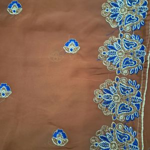 New Embroidery Saree With Blouse