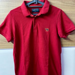 Red Coloured Polo Tshirt