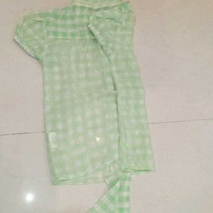 Green Picnic Shirt For Kids